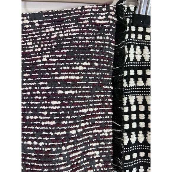 Loft Chic Animal Print Skirt 10 Black Tweed Indie Hippie Edgy Urban Western 80s - Picture 4 of 10